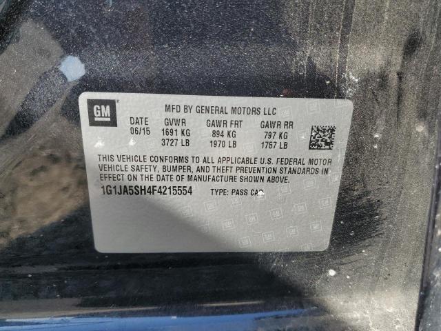 1G1JA5SH4F4215554 - 2015 CHEVROLET SONIC LS 黑色 照片 12