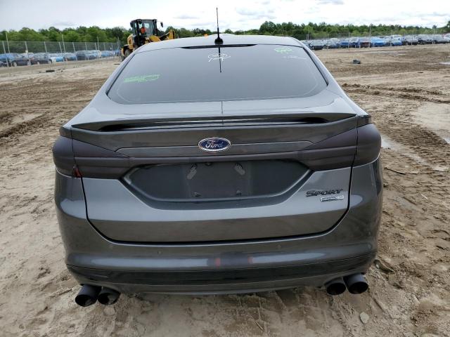 3FA6P0VP7HR372187 - 2017 FORD FUSION SPORT GRAY photo 6