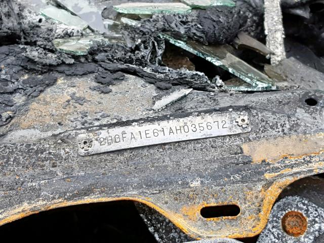 2HGFA1E61AH035672 - 2010 HONDA CIVIC LX-S Մոխրագույն լուսանկար 9