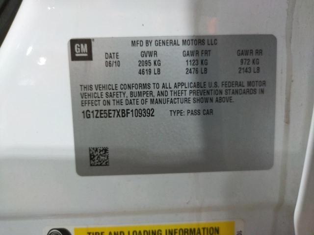 1G1ZE5E7XBF109392 - 2011 CHEVROLET MALIBU LTZ Beyaz fotoğraf 12