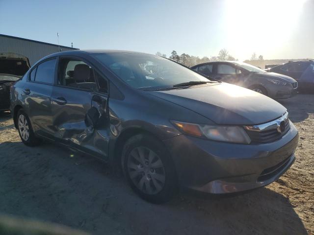 19XFB2F51CE087776 - 2012 HONDA CIVIC LX GRAY photo 4