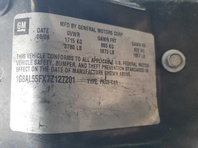 1G8AL55FX7Z127201 - 2007 SATURN ION LEVEL 3 SILVER photo 12