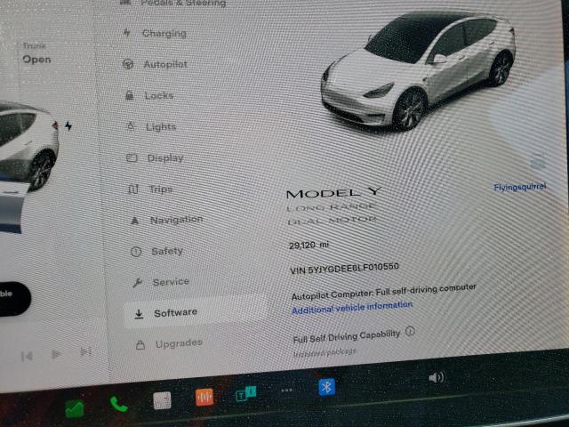 5YJYGDEE6LF010550 - 2020 TESLA MODEL Y أبيض صورة 9