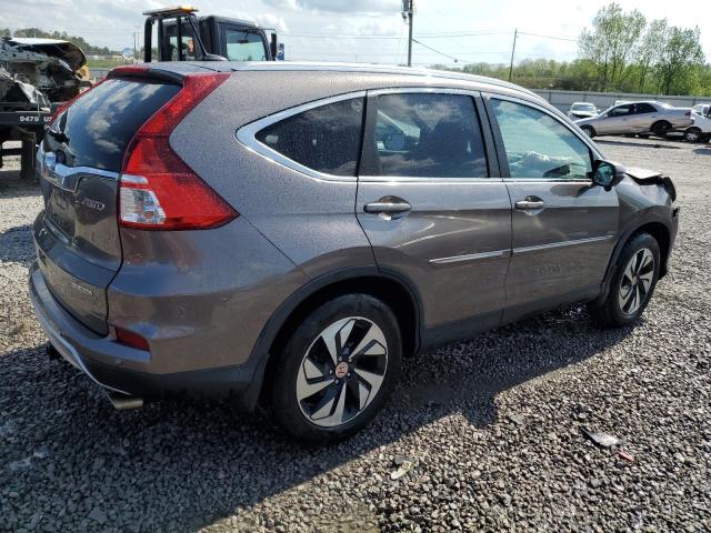 5J6RM4H92FL128201 - 2015 HONDA CR-V TOURING GRAY photo 3