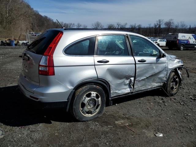 5J6RE4H36AL077223 - 2010 HONDA CR-V LX SILVER photo 3