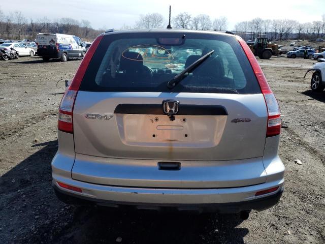 5J6RE4H36AL077223 - 2010 HONDA CR-V LX SILVER photo 6