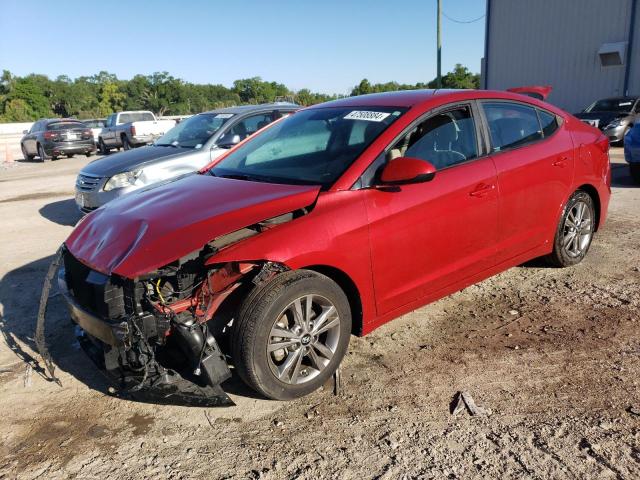 5NPD84LF1JH255083 - 2018 HYUNDAI ELANTRA SEL RED photo 1