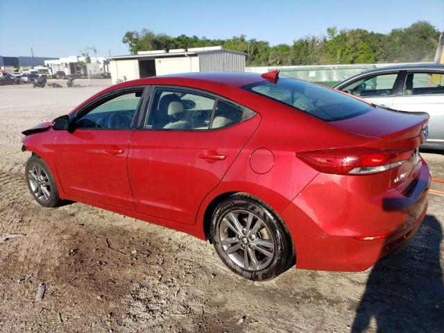 5NPD84LF1JH255083 - 2018 HYUNDAI ELANTRA SEL RED photo 2