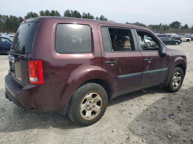 5FNYF4H2XFB031989 - 2015 HONDA PILOT LX MAROON photo 3