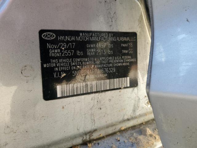 5NPE24AF7JH676329 - 2018 HYUNDAI SONATA SE SILVER photo 12