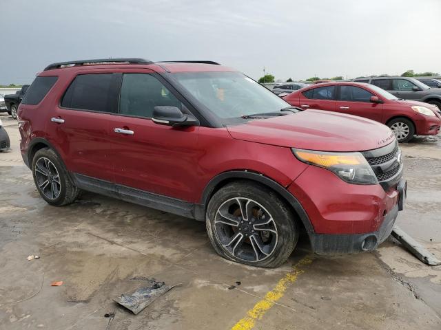 1FM5K8GTXEGC34655 - 2014 FORD EXPLORER SPORT RED photo 4