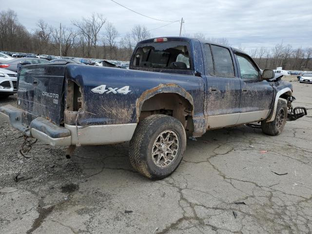 1D7HG48N04S591419 - 2004 DODGE DAKOTA QUAD SLT BLUE photo 3