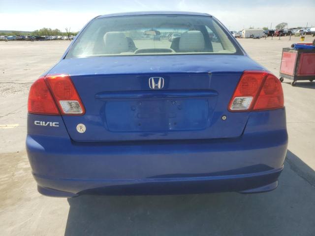 1HGES16335L015266 - 2005 HONDA CIVIC DX VP BLUE photo 6