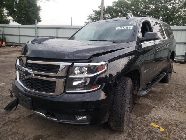 1GNSKHKC7HR352550 - 2017 CHEVROLET SUBURBAN K1500 LT BLACK photo 2