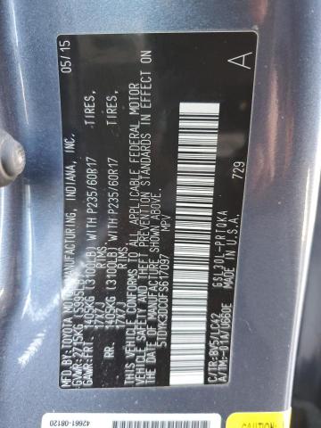 5TDYK3DC0FS617097 - 2015 TOYOTA SIENNA XLE BLUE photo 14