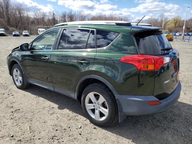 JTMRFREVXDD009527 - 2013 TOYOTA RAV4 XLE GREEN photo 2