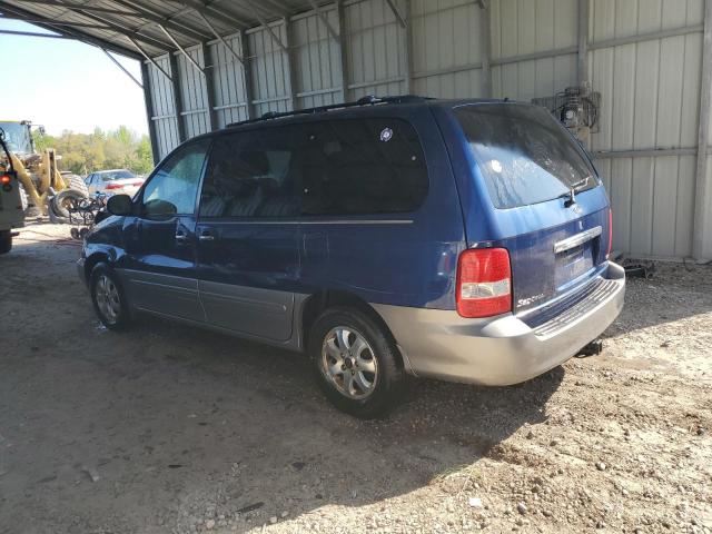 KNDUP132856739640 - 2005 KIA SEDONA EX BLUE photo 2