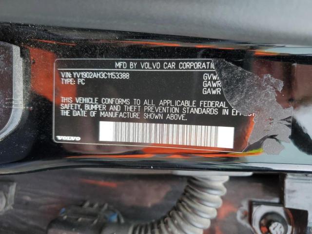 YV1902AH3C1153388 - 2012 VOLVO S80 T6 BLACK photo 12