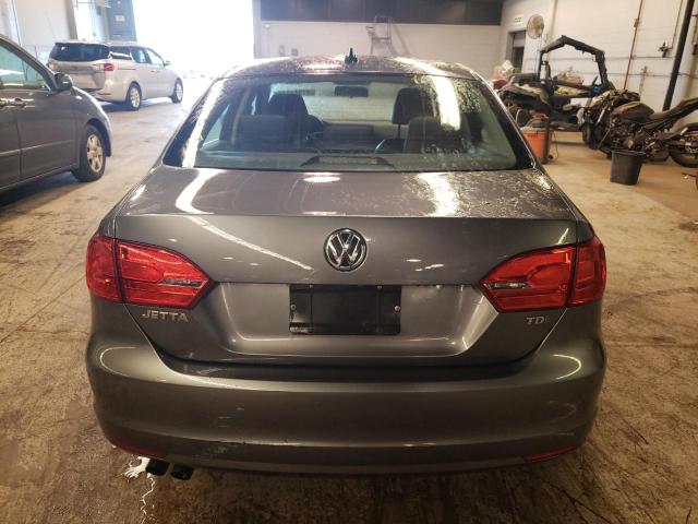 3VWLL7AJ4DM439089 - 2013 VOLKSWAGEN JETTA TDI GRAY photo 6