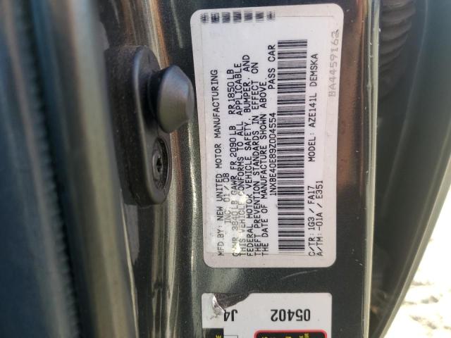 1NXBE40E89Z004554 - 2009 TOYOTA COROLLA XRS GRAY photo 12