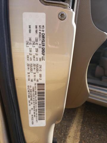 2C4RC1CG7DR770057 - 2013 CHRYSLER TOWN & COU TOURING L TAN photo 13