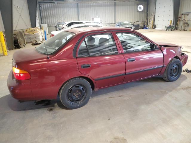 1Y1SK5280XZ449215 - 1999 CHEVROLET GEO PRIZM BASE RED photo 3