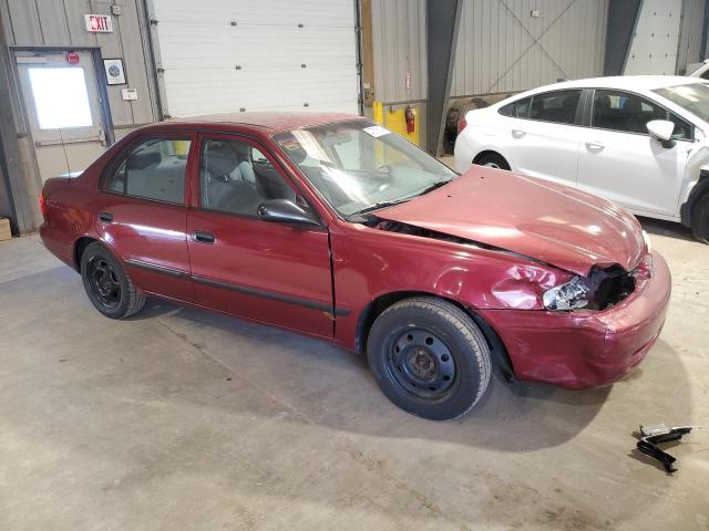 1Y1SK5280XZ449215 - 1999 CHEVROLET GEO PRIZM BASE RED photo 4