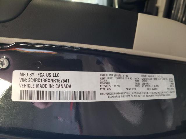 2C4RC1BGXNR167641 - 2022 CHRYSLER PACIFICA TOURING L Qara foto 14