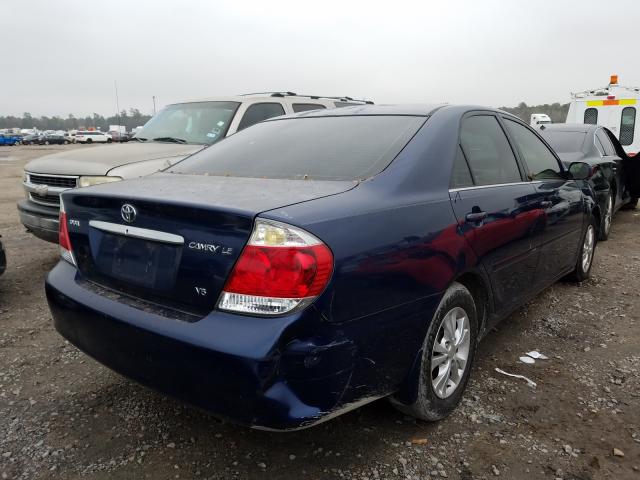 4T1BF32K96U117192 - 2006 TOYOTA CAMRY LE BLUE photo 4