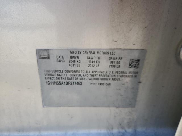 1G11H5SA1DF277462 - 2013 CHEVROLET MALIBU LTZ ნაცრისფერი ფოტო 12