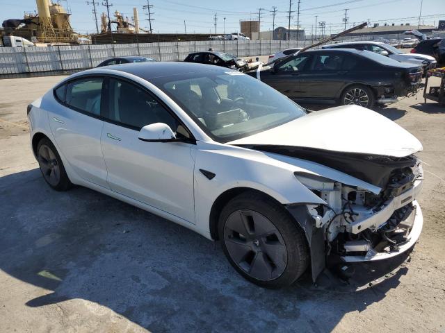 5YJ3E1EB2NF243025 - 2022 TESLA MODEL 3 WHITE photo 4