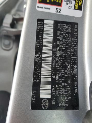 4T1G11AK2RU895736 - 2024 TOYOTA CAMRY SE NIGHT SHADE SILVER photo 12