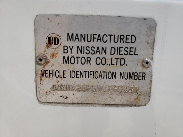 JNAMA20H6WGK65153 - 1998 NISSAN DIESEL UD1800 WHITE photo 12