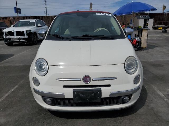 3C3CFFER9CT213174 - 2012 FIAT 500 LOUNGE WHITE photo 5