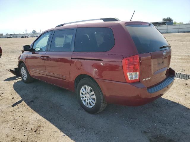 KNDMG4C76E6541085 - 2014 KIA SEDONA LX BURGUNDY photo 2