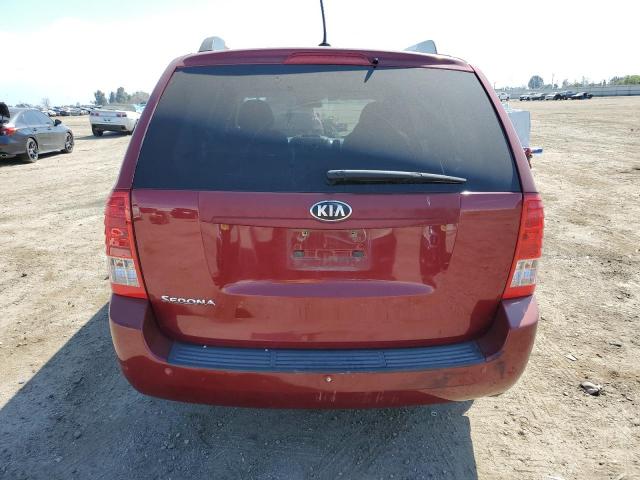 KNDMG4C76E6541085 - 2014 KIA SEDONA LX BURGUNDY photo 6