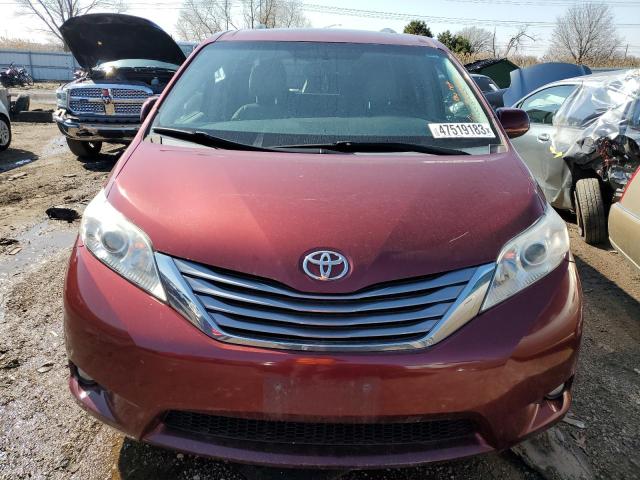 5TDYK3DC6FS565538 - 2015 TOYOTA SIENNA XLE RED photo 5