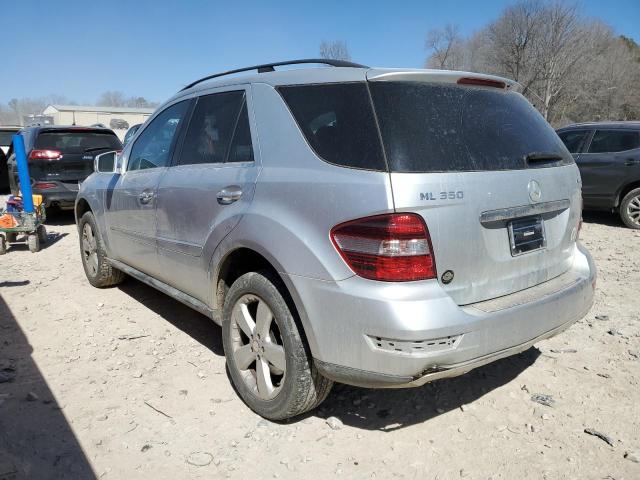4JGBB8GB4BA666523 - 2011 MERCEDES-BENZ ML 350 4MATIC SILVER photo 2