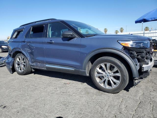 1FMSK7DH9MGA62856 - 2021 FORD EXPLORER XLT BLUE photo 4