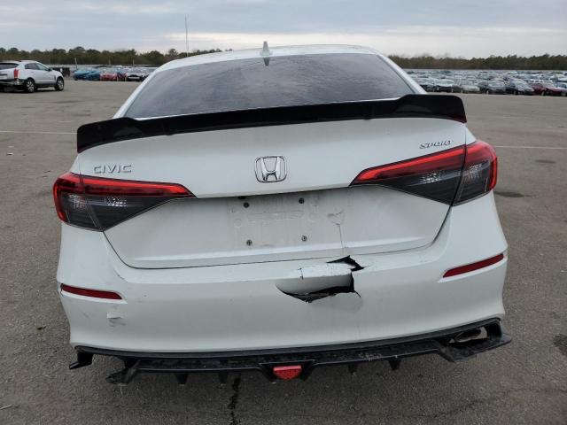 2HGFE2F54NH503156 - 2022 HONDA CIVIC SPORT WHITE photo 6