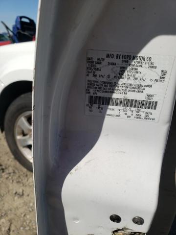 1FMCU49339KC39318 - 2009 FORD ESCAPE HYBRID WHITE photo 12