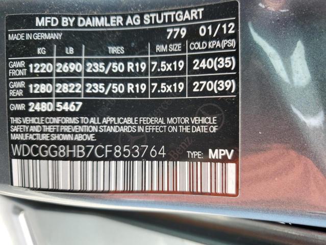 WDCGG8HB7CF853764 - 2012 MERCEDES-BENZ GLK 350 4MATIC BLUE photo 13