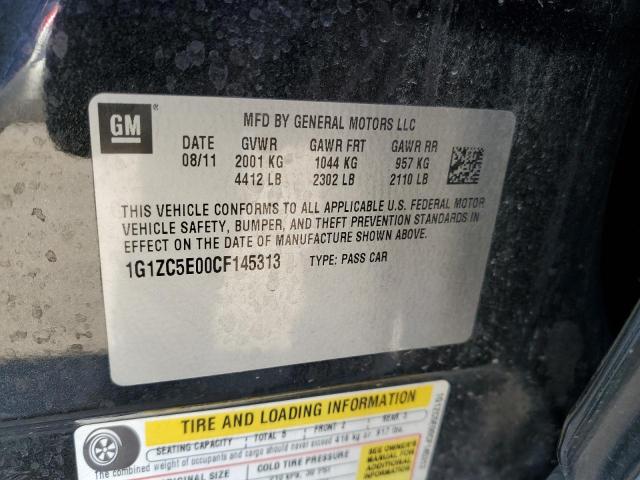 1G1ZC5E00CF145313 - 2012 CHEVROLET MALIBU 1LT 黑色 照片 12