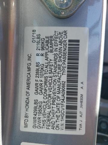 1HGCV1F54JA090662 - 2018 HONDA ACCORD EXL SILVER photo 13