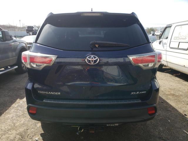 5TDJKRFH4FS127730 - 2015 TOYOTA HIGHLANDER XLE BLUE photo 6