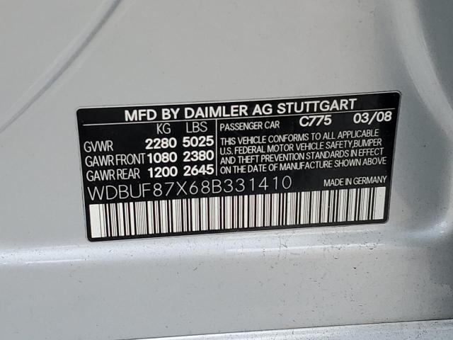 WDBUF87X68B331410 - 2008 MERCEDES-BENZ E 350 4MATIC SILVER photo 12