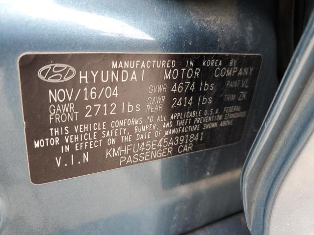 KMHFU45E45A391841 - 2005 HYUNDAI XG 350 BLUE photo 12