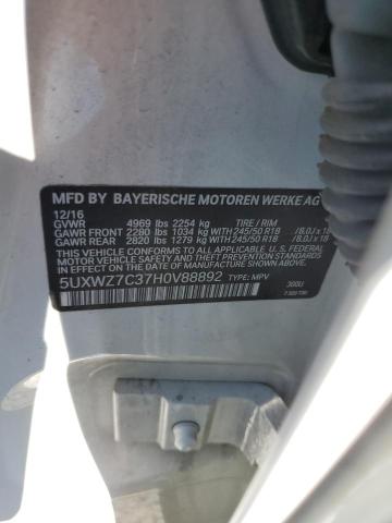 5UXWZ7C37H0V88892 - 2017 BMW X3 SDRIVE28I 白色 照片 13