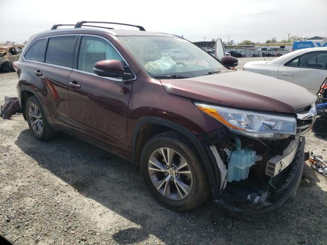 5TDJKRFH2FS191717 - 2015 TOYOTA HIGHLANDER XLE MAROON photo 4