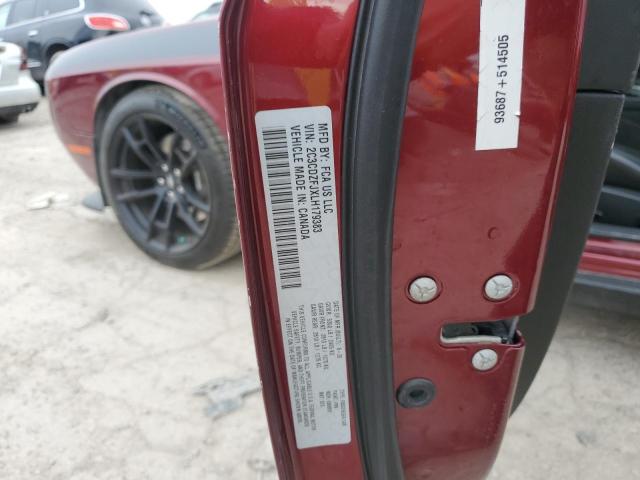 2C3CDZFJXLH179383 - 2020 DODGE CHALLENGER R/T SCAT PACK BURGUNDY photo 12
